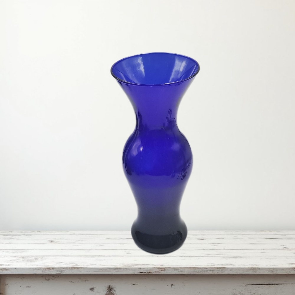 Cobalt Blue Glass Vase